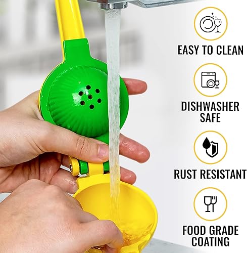 Miniatura 7 de Exprimidor de limón de alta calidad Zulay de metal de alta calidad  Exprimidor manual de prensa de cítricos