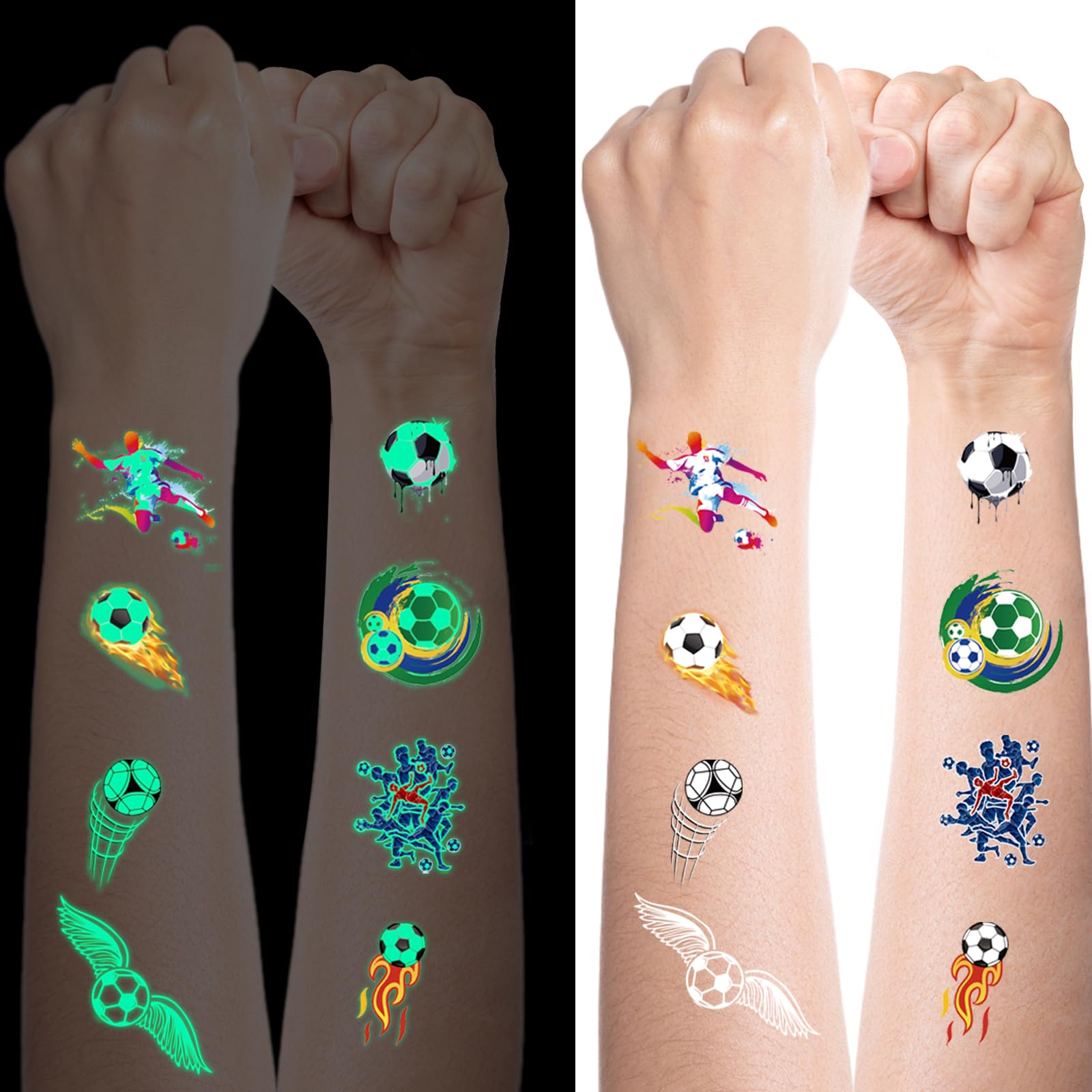 Tatuaggi Luminosi Per Bambini - 400 Pezzi Fluorescenti, Per Feste E Compleanni - Foto 5