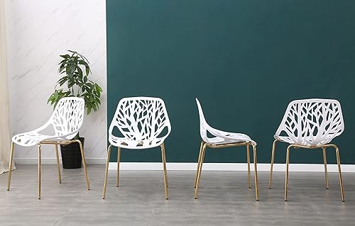 Vista 28 de Juego de 2 sillas de comedor con recortes grises, modernas sillas de estilo arbolado de abedul para comedor, hoteles, restaurantes, interiores