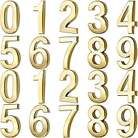 Vista 10 de 20 piezas de números de buzón para casa al aire libre 0-9, señales de puerta y habitación autoadhesivas, etiquetas de número de dirección para pared