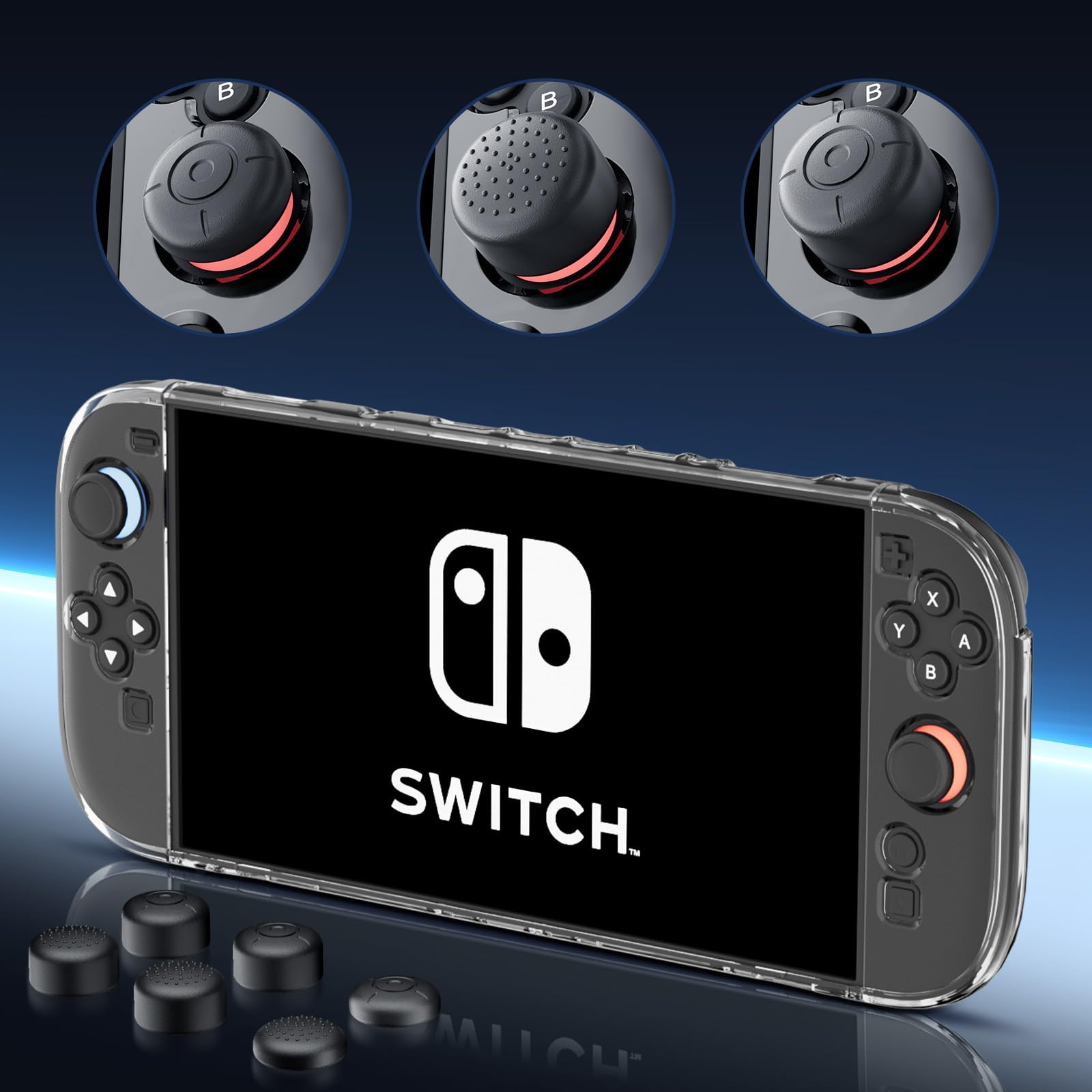 [120 piezas]HEYSTOP Carcasa Protectora para La Consola Nintendo Switch 2 Funda con Diseño de Soporte Hueco Delgado Carcasa con Absorción de Impactos y Antiarañazos para Nintendo Switch 2 Último Modelo