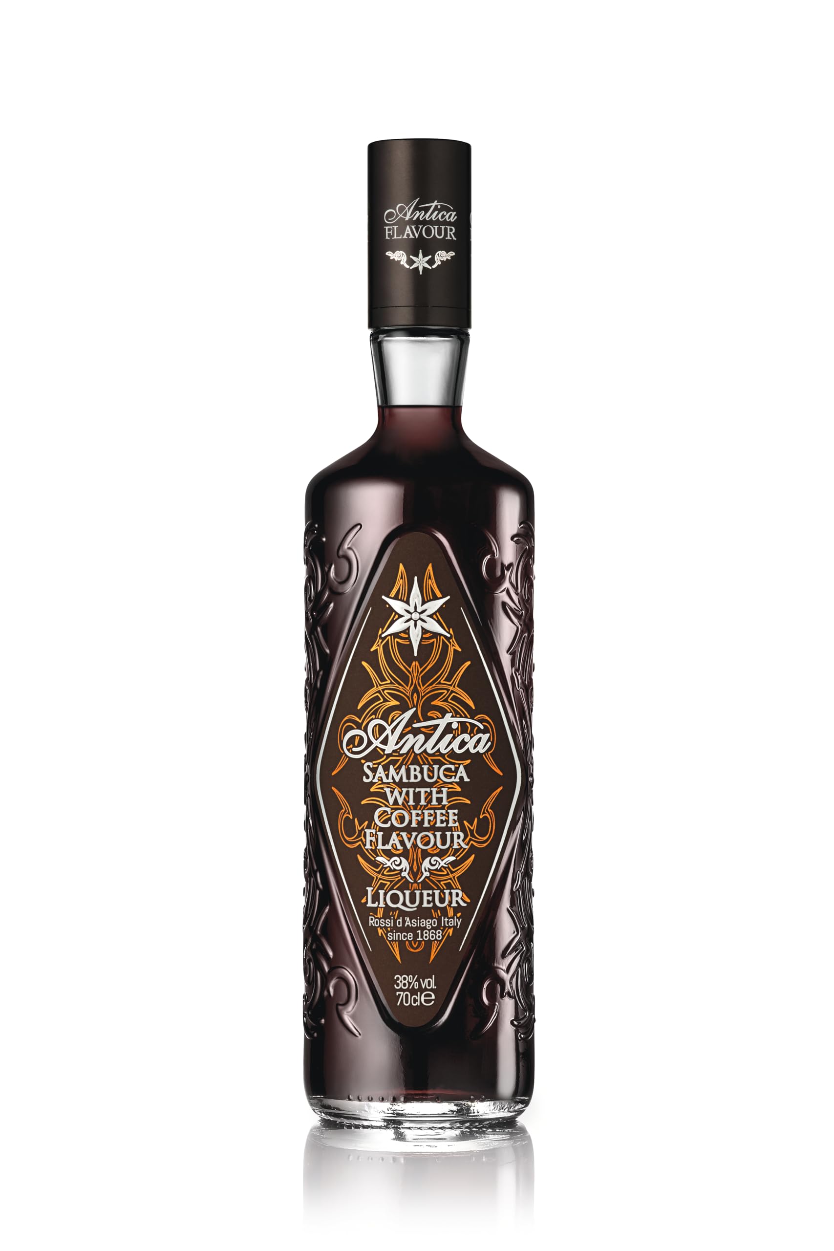 Antica Sambuca Coffee | Italien | Sternanislikör mit Kaffeegeschmack | Intensiver Espressoaromen mit Anis | Pro-pour Technology | 700 ml | 38 % Vol.