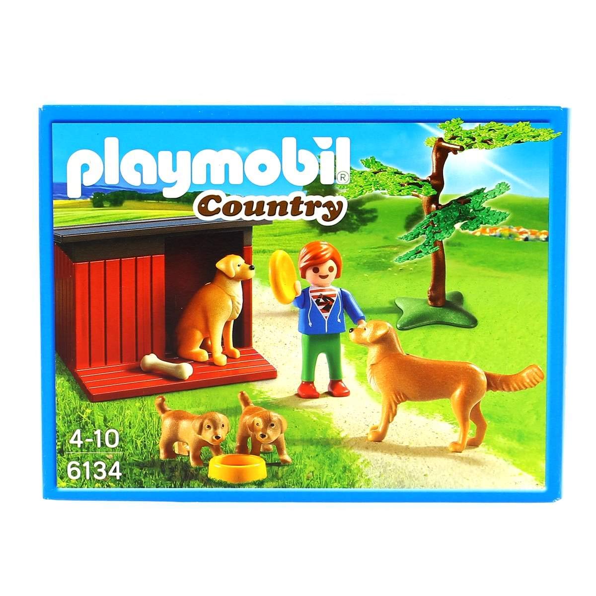 PLAYMOBIL 6134 - Cuccia Famiglia di Cani, Multicolore