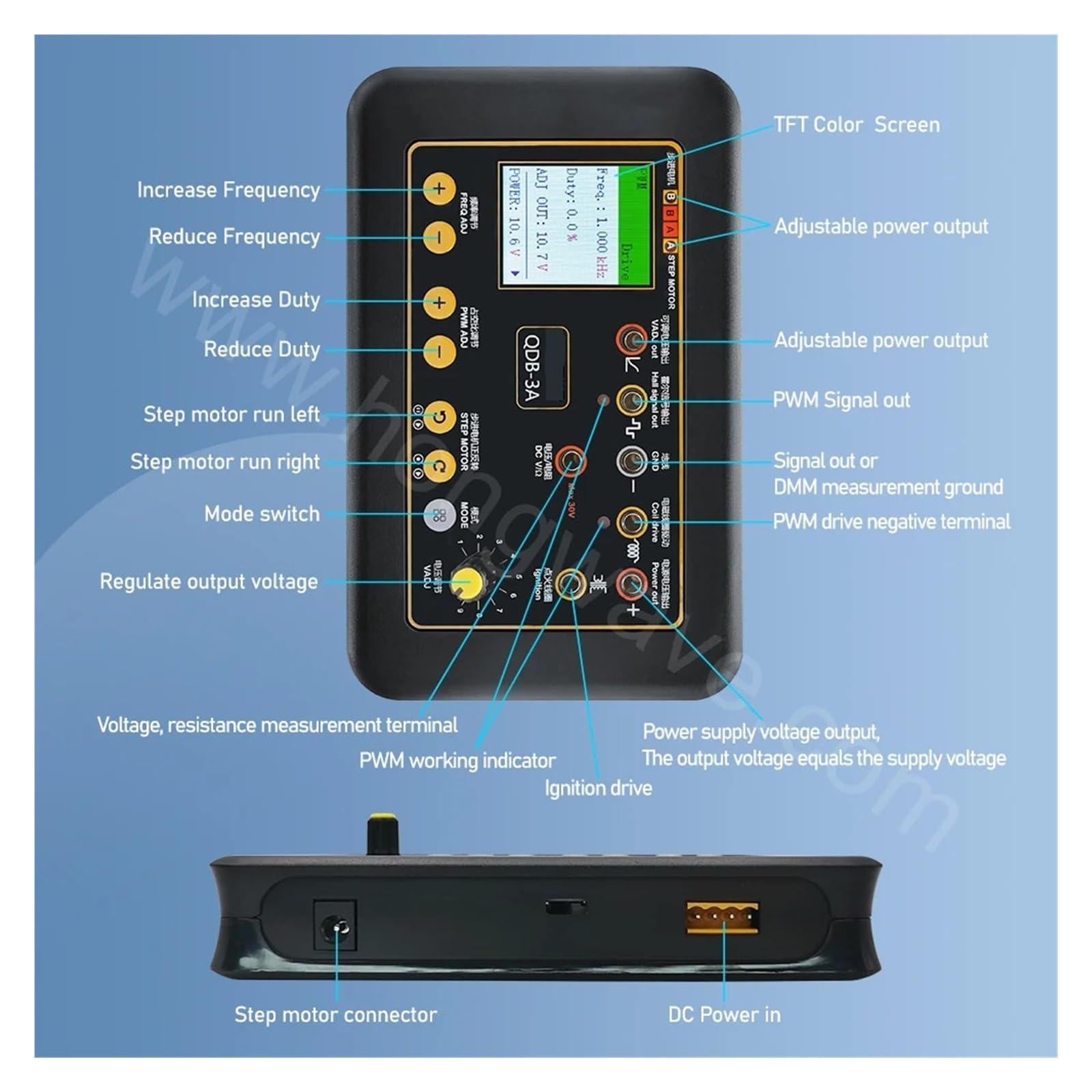 Probador de bobinas de encendido automático QDB 3A, prueba de acelerador electrónico, válvulas IAC, bobinas de alto COP, inyectores y válvulas FID, herramienta de diagnóstico.