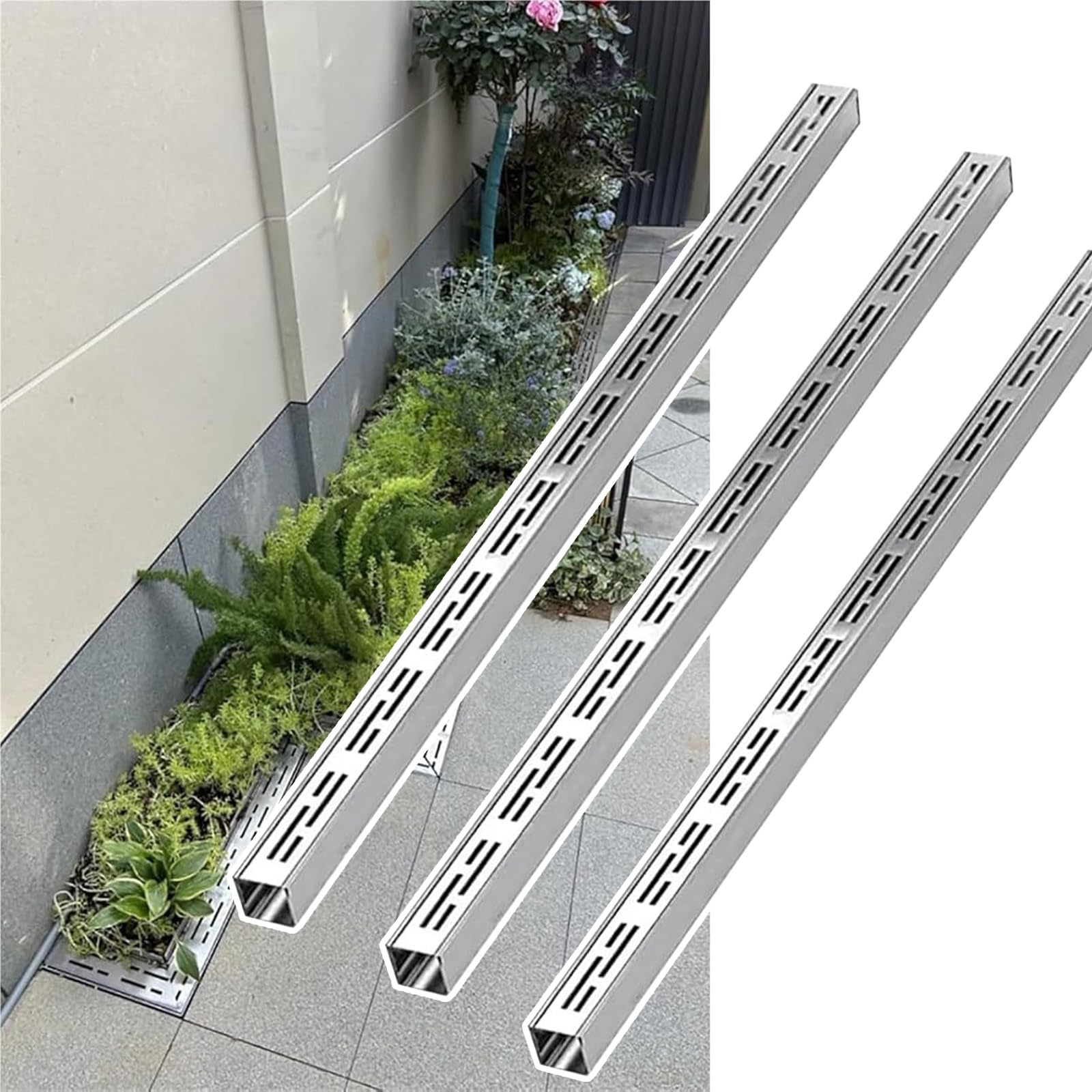 Système de drainage en acier inoxydable extérieur intérieur caniveau terrasse