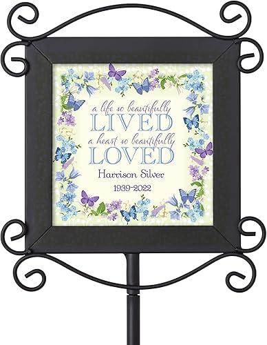 Let's Make Memories Estaca de jardín personalizada de una vida hermosa - Simpatía - en memoria