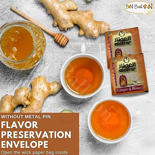 Miniatura 9 de AlAttar Bebida Natural Jengibre y Miel Bolsas de Té Flor Hierbas Sin Cafeína Sin Conservantes Sin Aditivos Sin Colorantes Artificiales Sin OGM