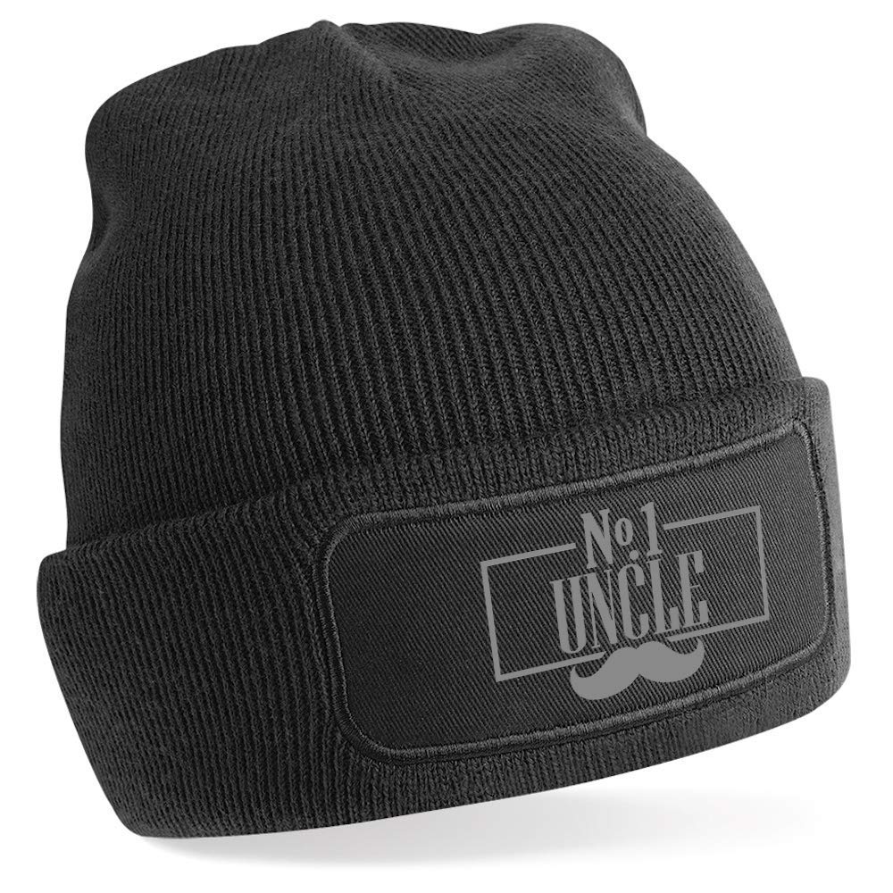 Design, Invent, Print! Uncle Birthday Hat Gift Best Uncle Beanie Hat for Birthday Father's Day Keepsake (Black)