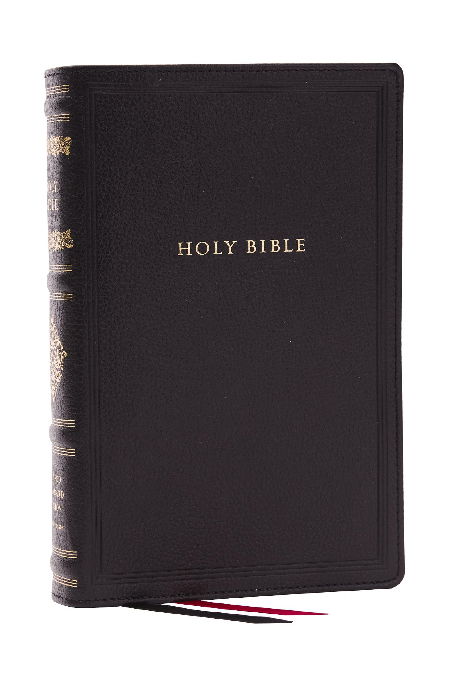 RSV Personal Size Bible with Cross References, Black Leathersoft