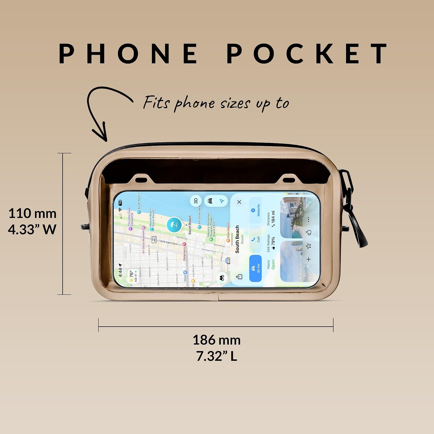 Booe Waterproof Belt Bag – 100% Waterproof Fanny Pack for Women & Men - IP67 Submersible - Floating Dry Bag for Phone - Crossbody & Waist Pack - Beach, Swimming, Travel (Warm Sand)