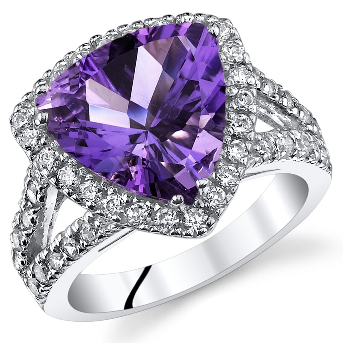 PEORA Amethyst Signature Statement Ring
