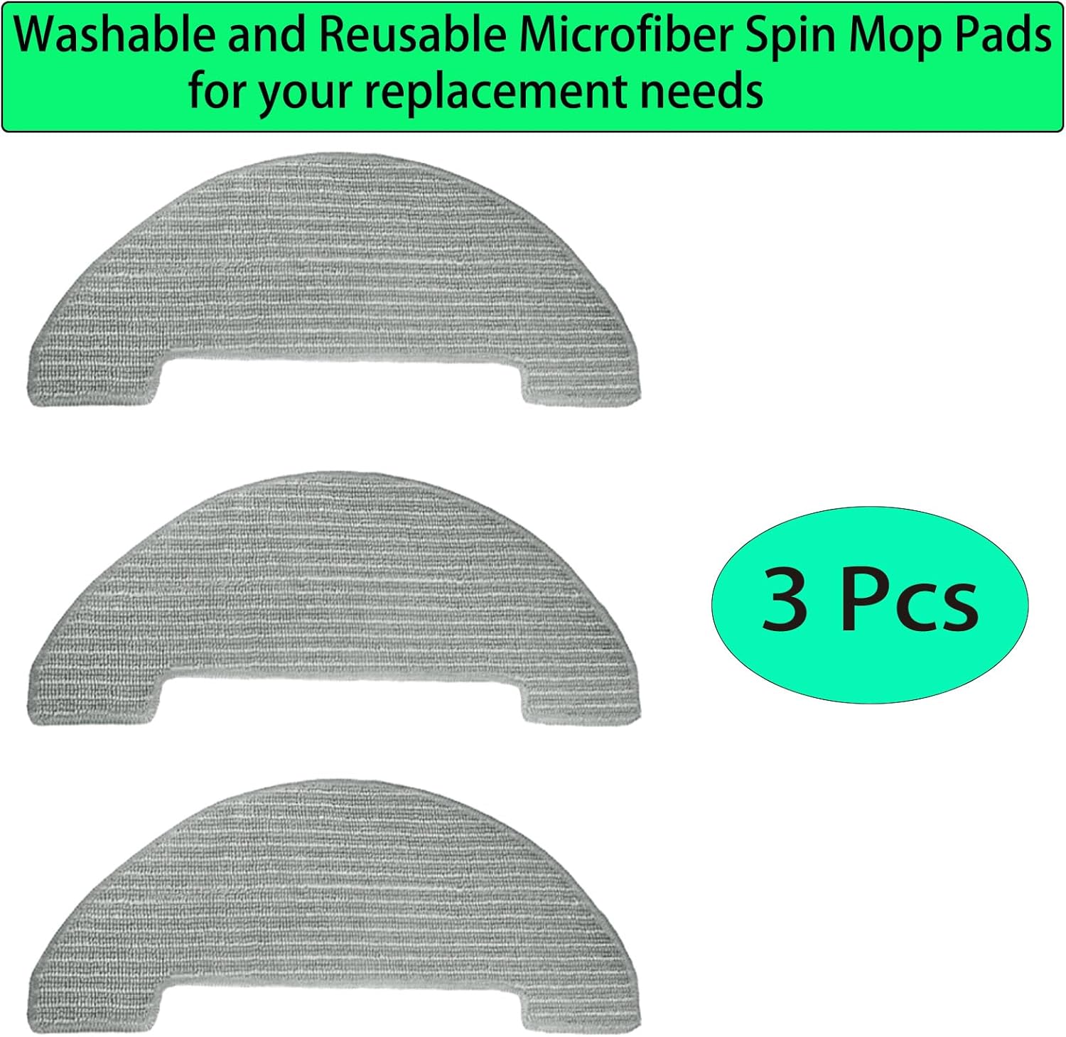 Replacement Spare Parts for Vactidy T6 /T7 /T8 Robot Vacuum 1 Main Brush 6 Side Brush 4 HEPA Filter 3 Mop Pad Accessories (14 Pack)