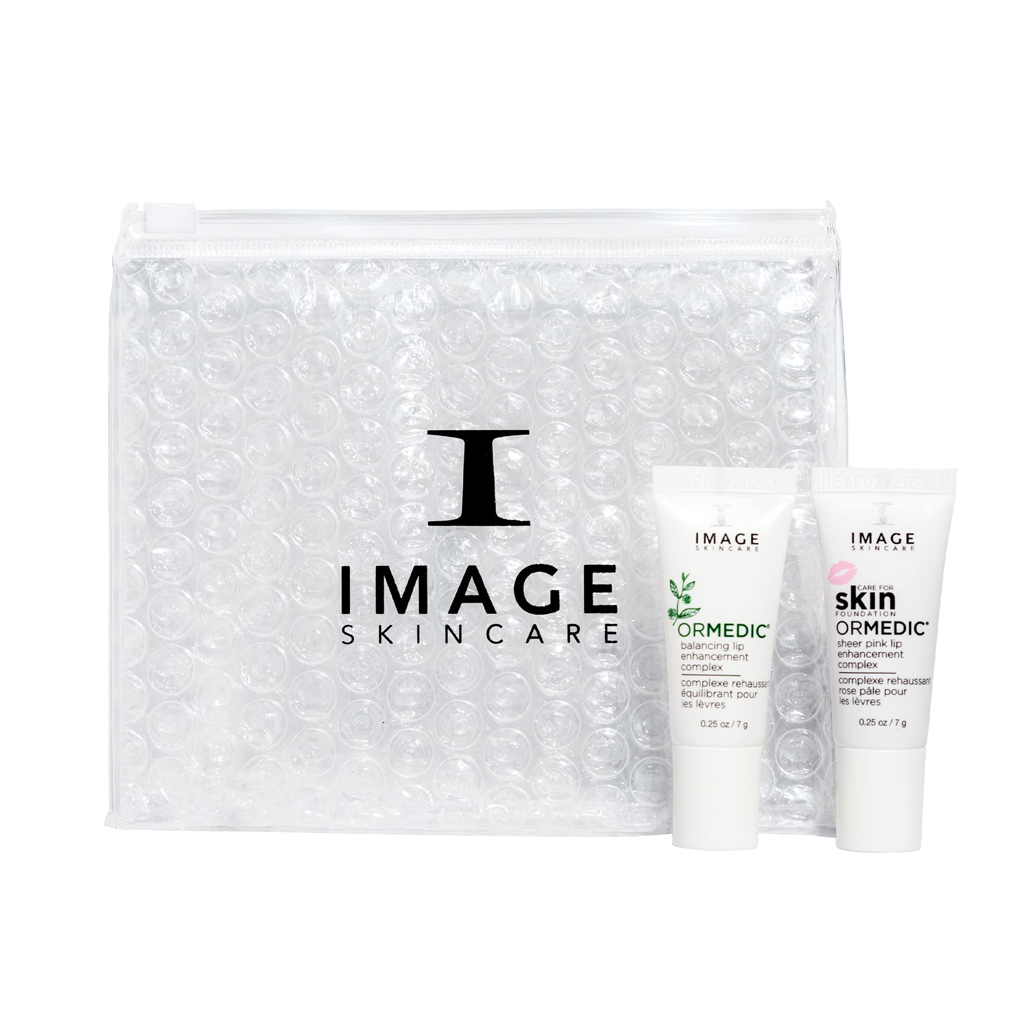 IMAGE SkincareOrmedic pH Balancing Lip Enhancement Set, Deep Hydration Lip Plumpers for Fuller Lips, Sheer Pink and Clear, (2) 0.25 fl oz