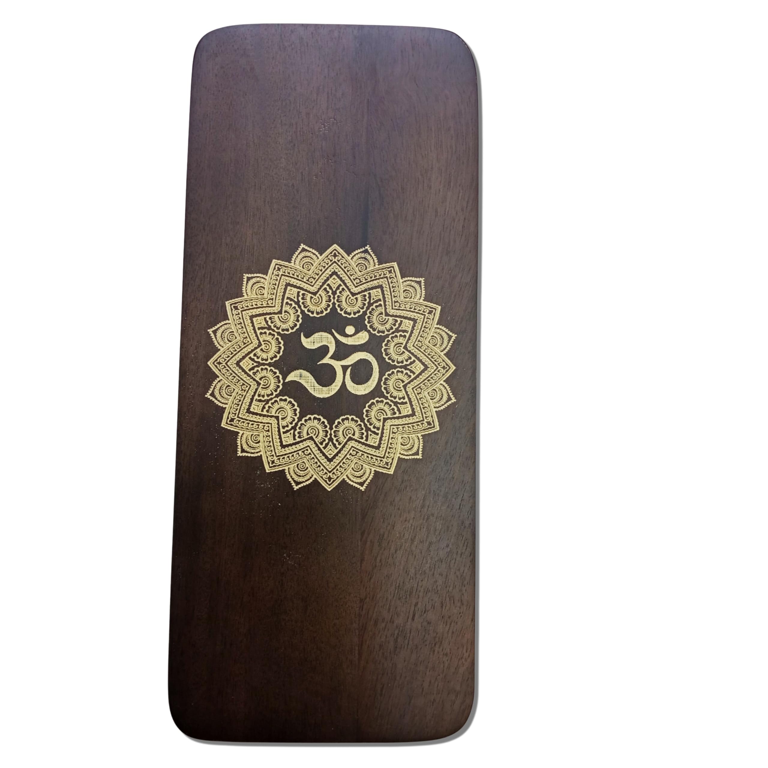 Sadhu Board - Tabla de uñas de madera de mango oscuro, 100% hecha a mano, 4 tamaños: 8 mm, 10 mm, 12 mm y 15 mm, práctica de yoga, alivia la tensión