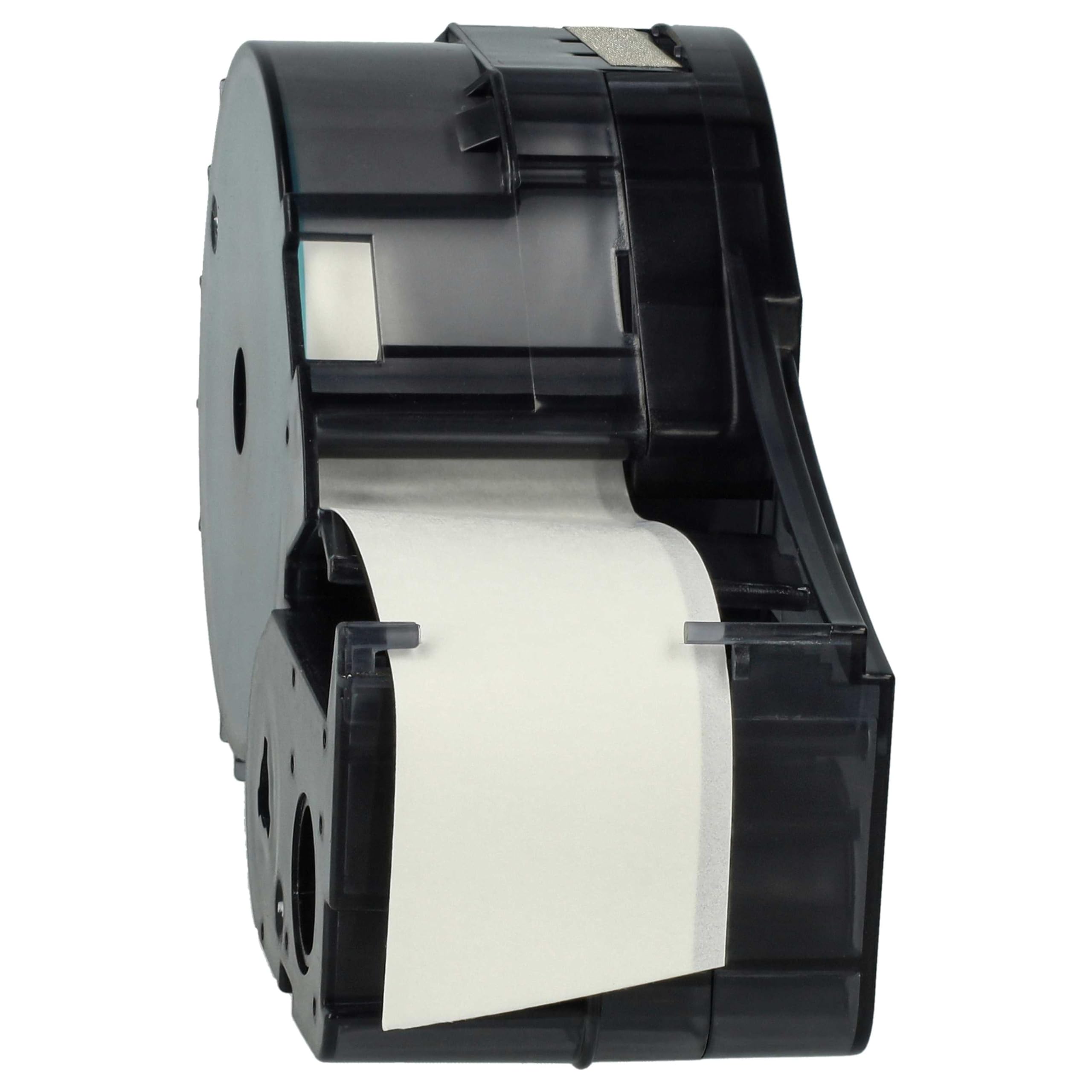vhbw 5x Schriftband-Kassette Ersatz für Brady BM21-750-499 für Etiketten-Drucker 6,4m x 19,05mm Schwarz auf Weiß, Nylon