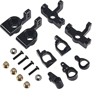 ShareGoo RC Steering Knuckle Kit Hub Carrier C Hub Carriers Rear Axle Carrier Compatible with WLtoys 144001 1/14 RC Car Buggy Upgrade Parts,Black