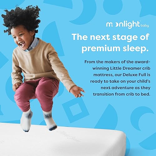 Miniatura 3 de Moonlight Slumber Little Dreamer Deluxe Colchón matrimonial Colchón doble cara para jóvenes y adolescentes con funda de algodón impermeable, espuma