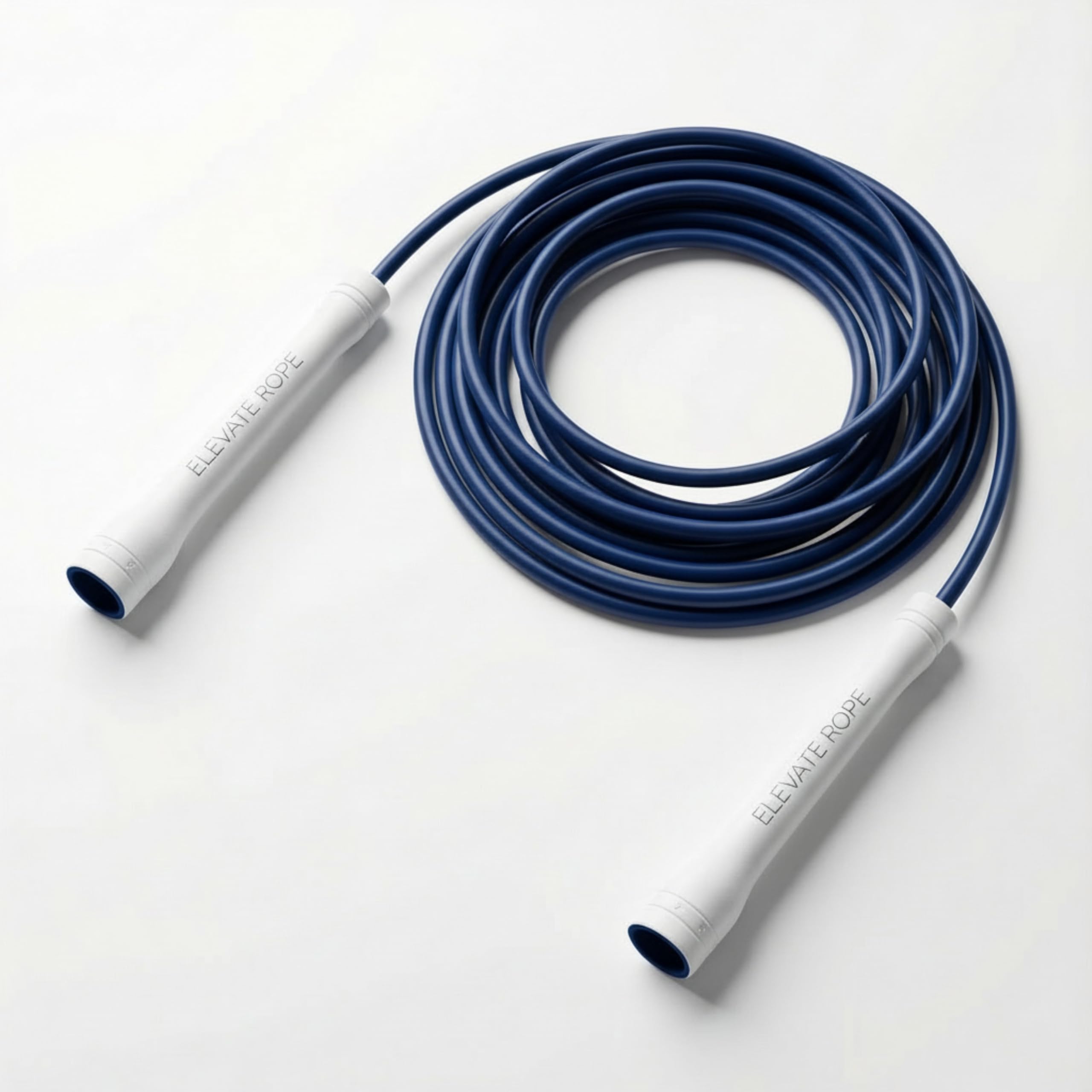 Elevate Rope Speed Skipping Rope Adjustable 3 m with Free Training App – 5 mm PVC Nylon Core for Double Unders, Cardio & CrossFit (Navy Blue)