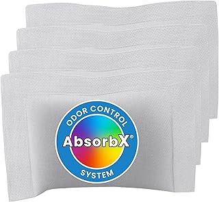 iTouchless 4-Pack AbsorbX Odor Filter Deodorizers, All Natural Activated Carbon Absorbs Trash Odors, Biodegradable, For use with 8 Gallon and Larger Trash Cans with Odor Filter Compartment