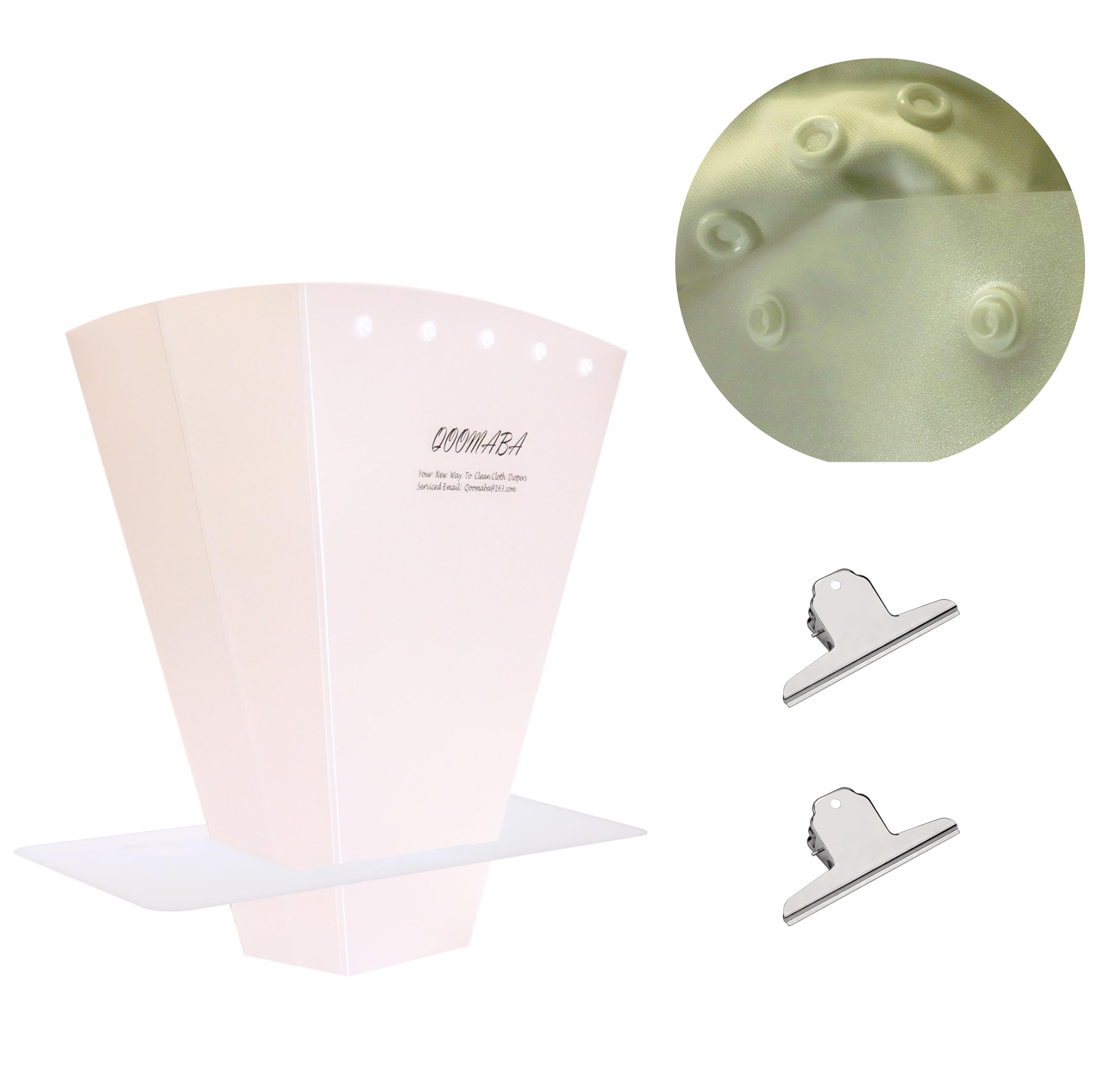 Cloth Diaper Sprayer Splatter Shield - Snap Design to Avoid Falling, Stable Placement Allows for One-Handed Rinsing. Cloth Diapers, Dog Diapers, Lick Mat, Shoes, Clothes etc.