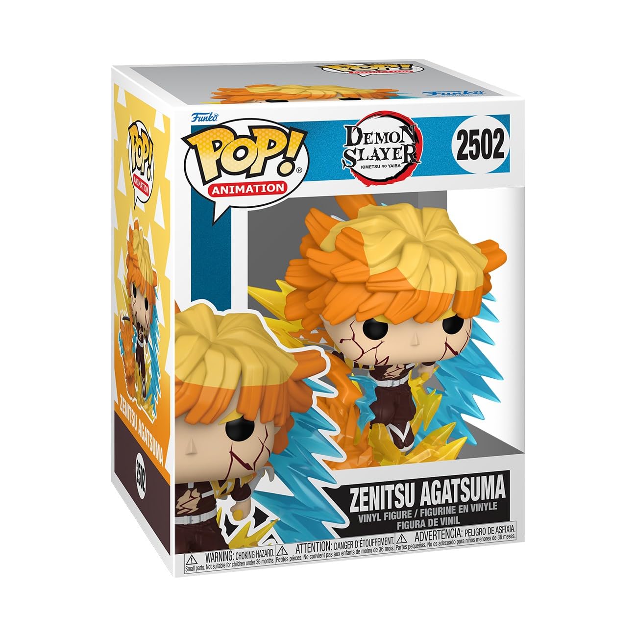 Funko POP! Premium Animation: Demon Slayer Infinity Castle - Zenitsu with Chase - 1 in 6 chance of receiving the rare Chase variant (Glow in the Dark) - Collectable Vinyl Figure - Gift Idea