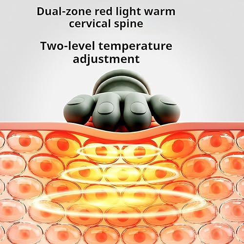 Miniatura 4 de Masajeador calentado, masajeador de cuello con calor, masaje de amasamiento 4D de mano humana biónico, alivia el estrés y la fatiga del cuello,