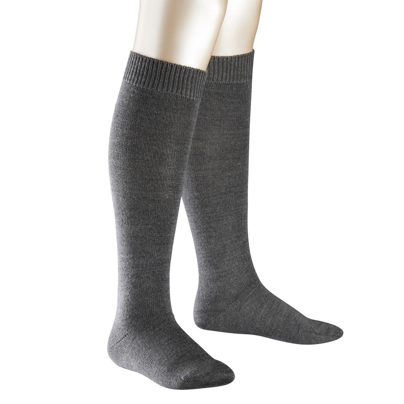 FALKE Kinder Kniestrumpf Comfort Wool 3er Pack, Größe:27-30;Farbe:dark grey melange
