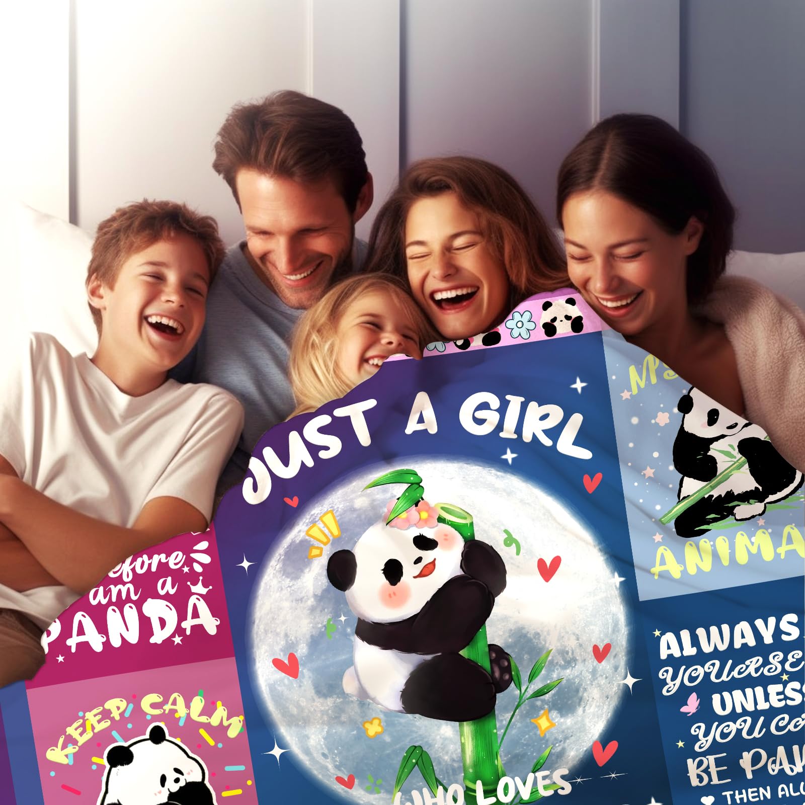 Panda-Decke Aus Flanell – Weich, Flauschig, 101,6 X 127 Cm, Kuschelige Überwurfdecke Für Kinder & Couch