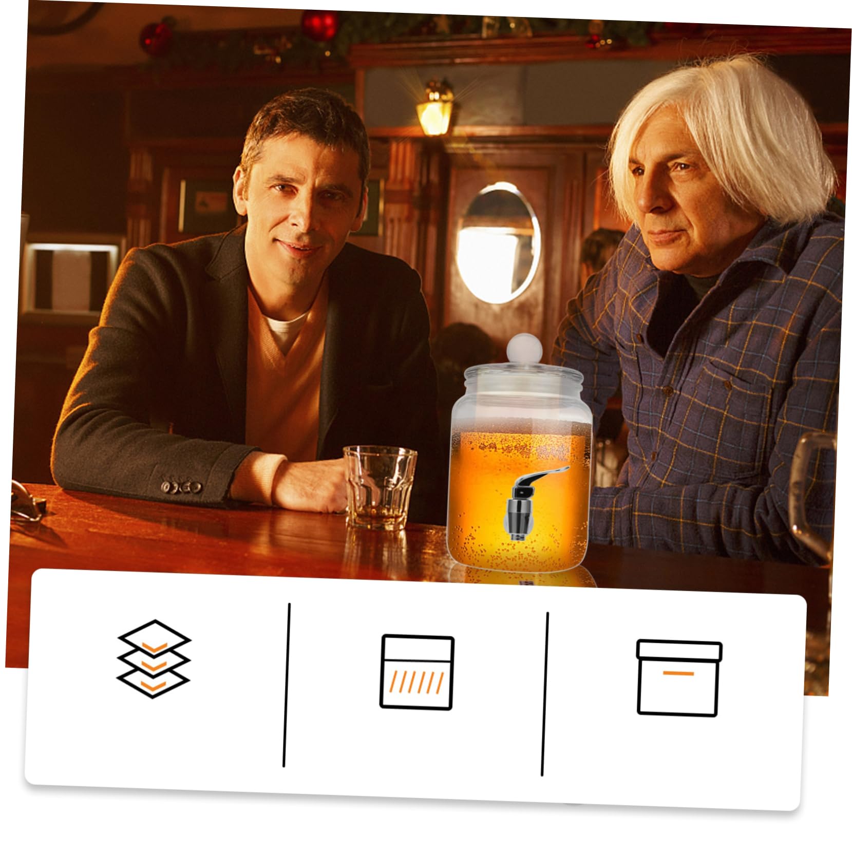 Distributeur Robinet Tonneau Vin en de Verre pour Fêtes