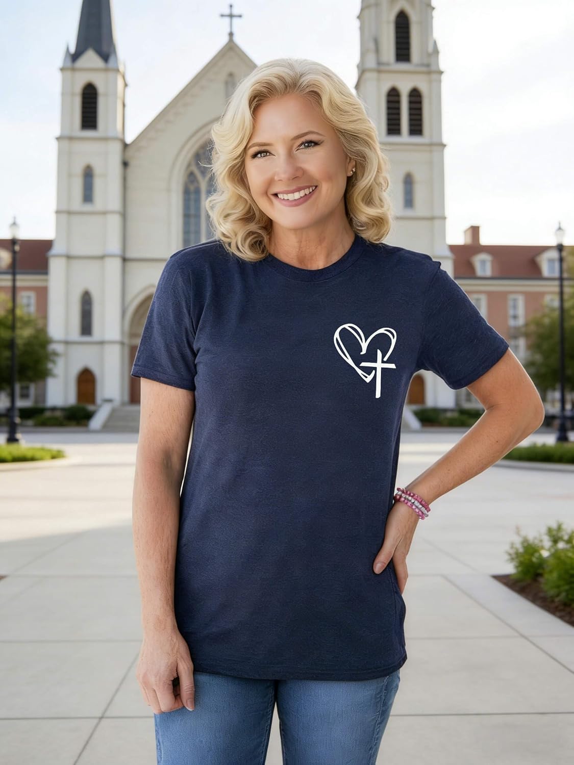 Christian Shirts for Women Walking by Faith Tripping Constantly Religious Tshirt Inspirational Bible Verse Tee - Image 4