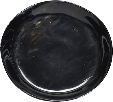 Handmade Natural Bovine Horn Round Feasting Plate Serving Dish Dinnerware