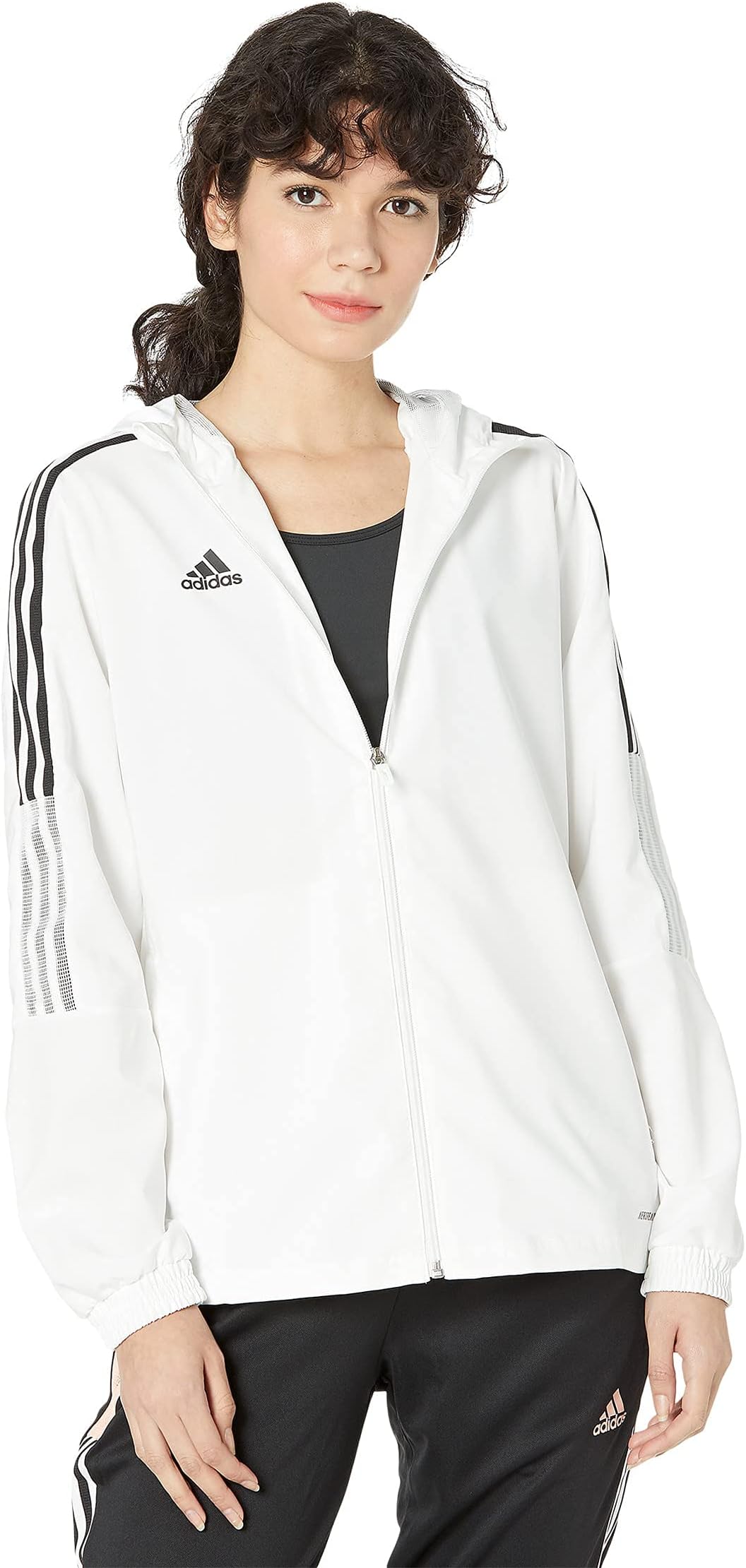 adidas red and white windbreaker