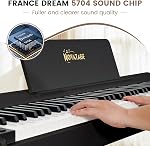 88 Key Full-Weighted Digital Piano, Full Size Electric Piano for Beginners, with U-Stand, 3 Pedal Unit, Adjustable Stool, Headphone, MIDI Functionality