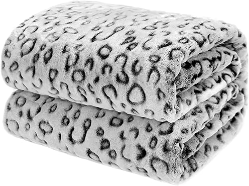 Bonita manta con estampado de guepardo, manta de leopardo cálida para todas las estaciones, suave, ligera y acogedora de franela con estampado de