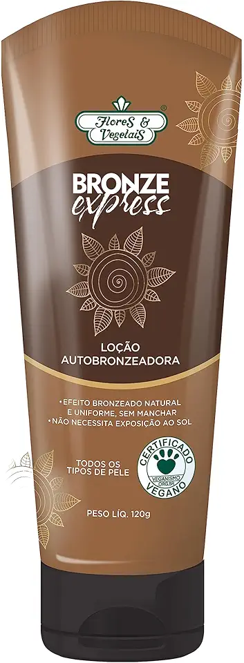 Flores & Vegetais Loção Autobronzeadora Bronze Express 120G