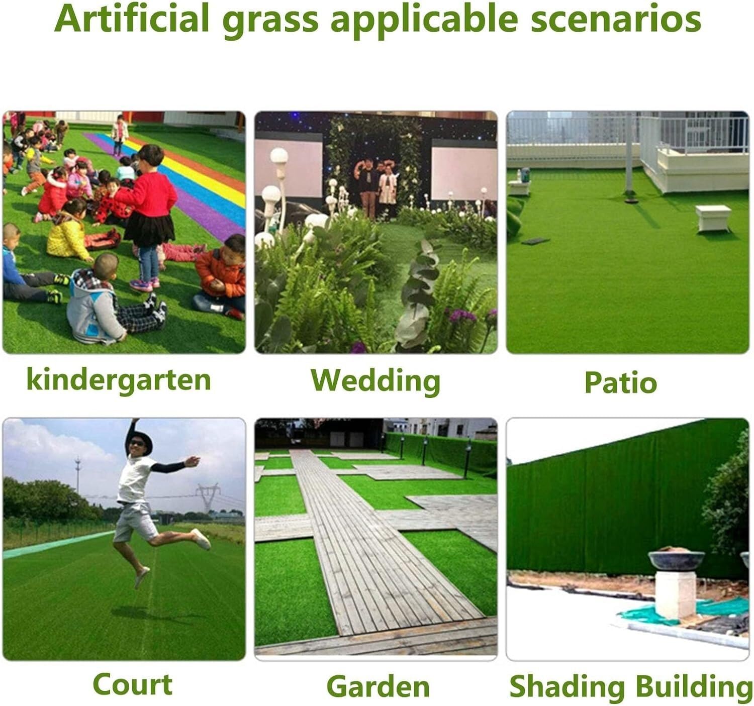 LNNNW Sztuczna trawa gazonowa Dywan ze sztucznej trawy syntetycznej do dekoracji ogrodu na patio dla zewnątrz