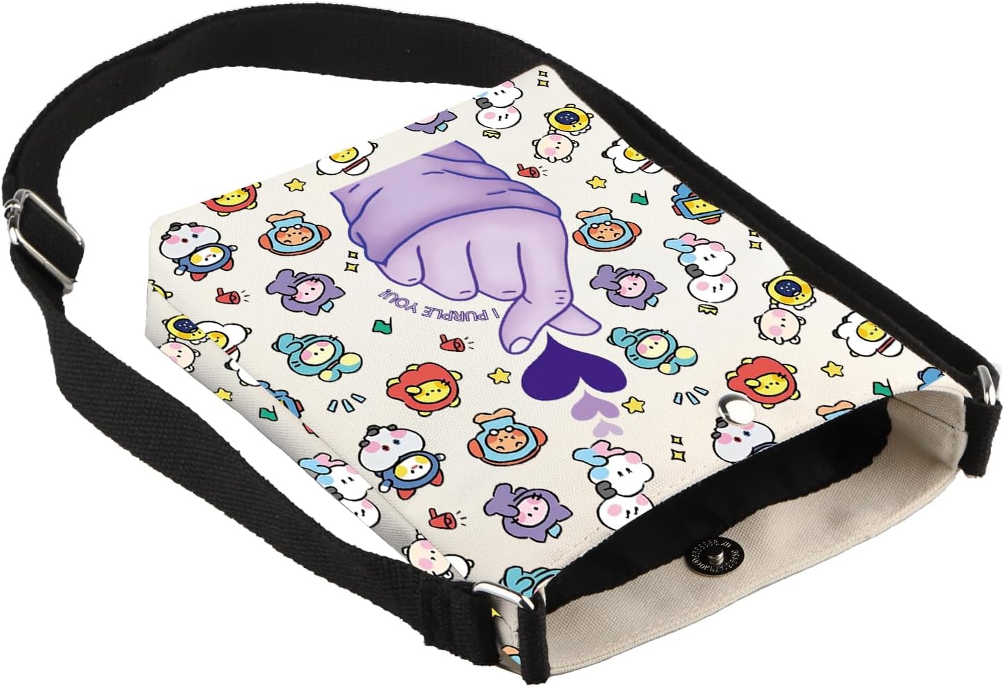 CMNIM K-Pop Crossbody Bag Korean Boys Band Inspired Gifts for Korean Group Fans Friends Korean Music Merch Bangtan Boys Gifts - Image 7