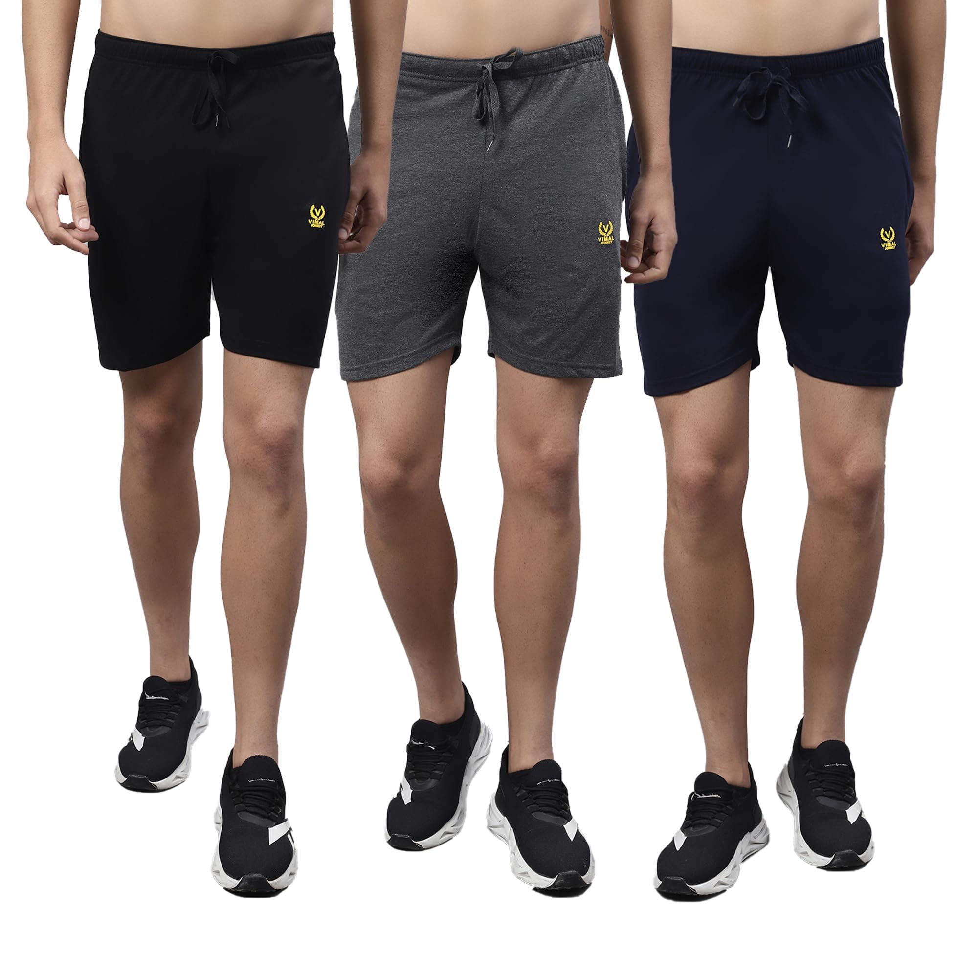 Regular Fit Multicolor Men Shorts(Pack of 3-MACK634329)-image-21
