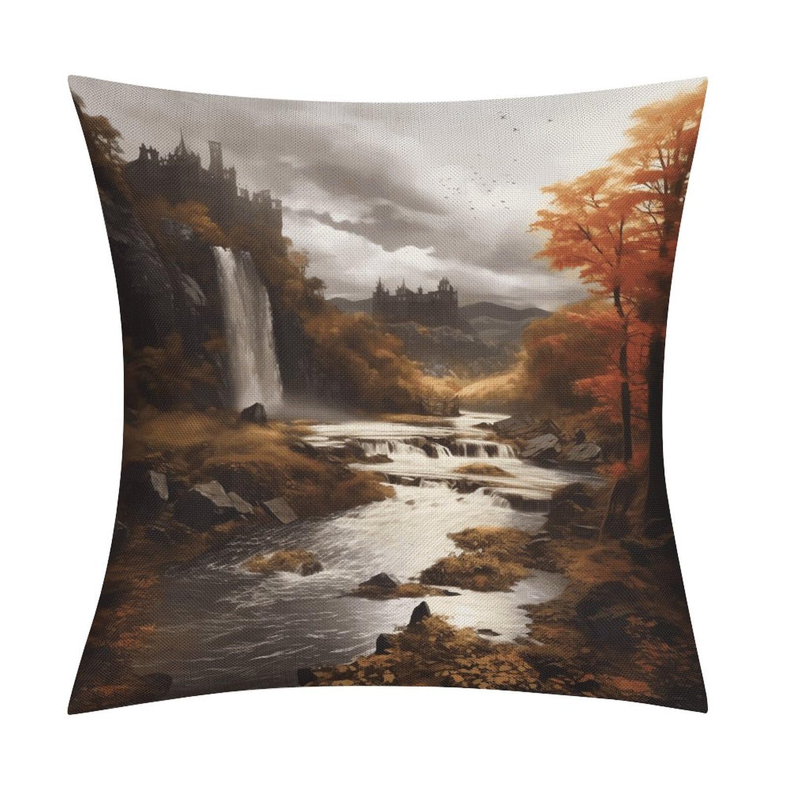 Fodpand Style Fall Pillow Covers 18X18 Inch, Pillow Cases Boho Farmhouse, Throw Pillow Covers For Couch Sofa Bed Spring Home Decor