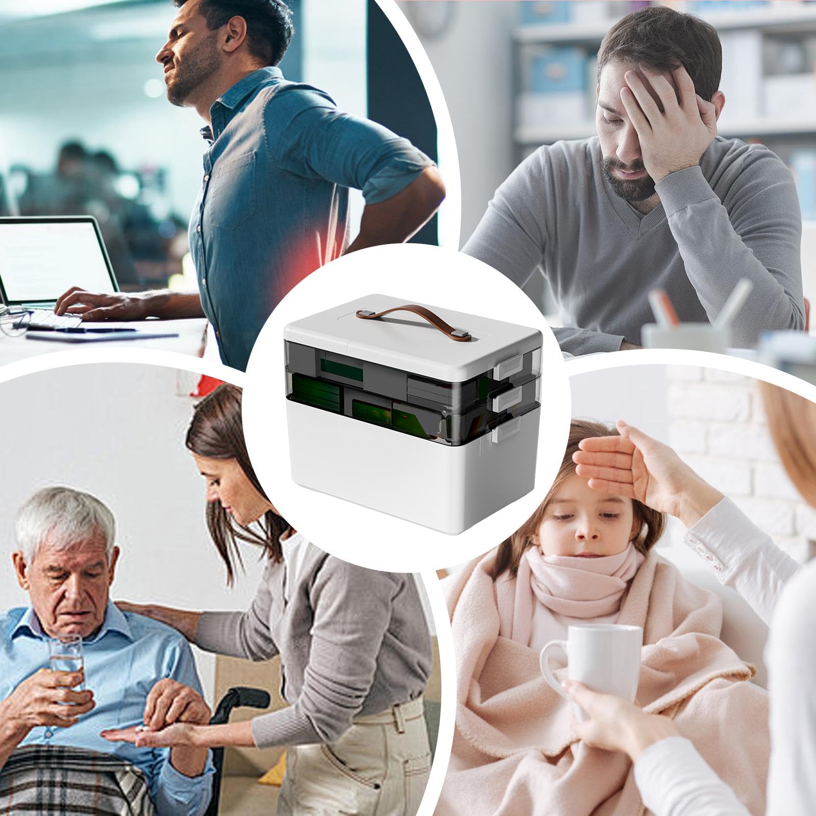 Contenitore tablet per pillole, per pillole di grande capacità Scatola di | per la famiglia, attrezzatura da viaggio leggera per il campeggio, bagno
