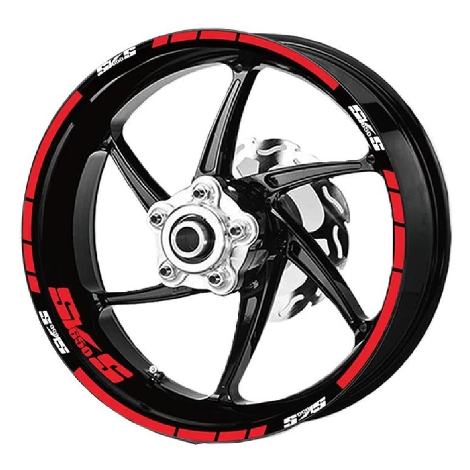 Reflektierende Aufkleber Für Motorradfelgen, Reifenaufkleber, Motorrad-Dekorationsset Für Suzuki SV650S Sv 650s Sv650 S Ersatzteile(Style 2)