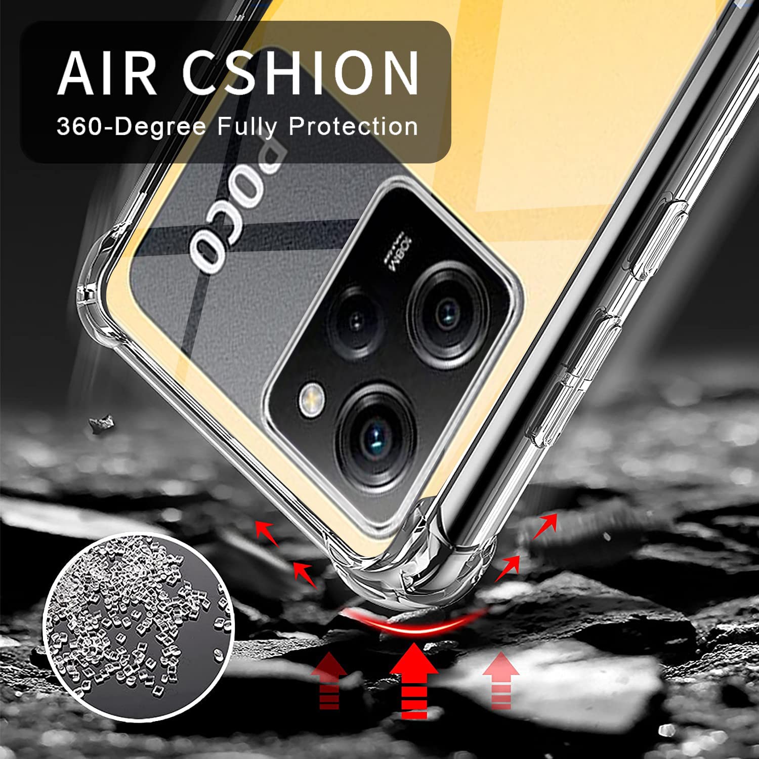 Asuwish Cover per Xiaomi Poco X5 Pro/Redmi Note 12 Pro 5G con