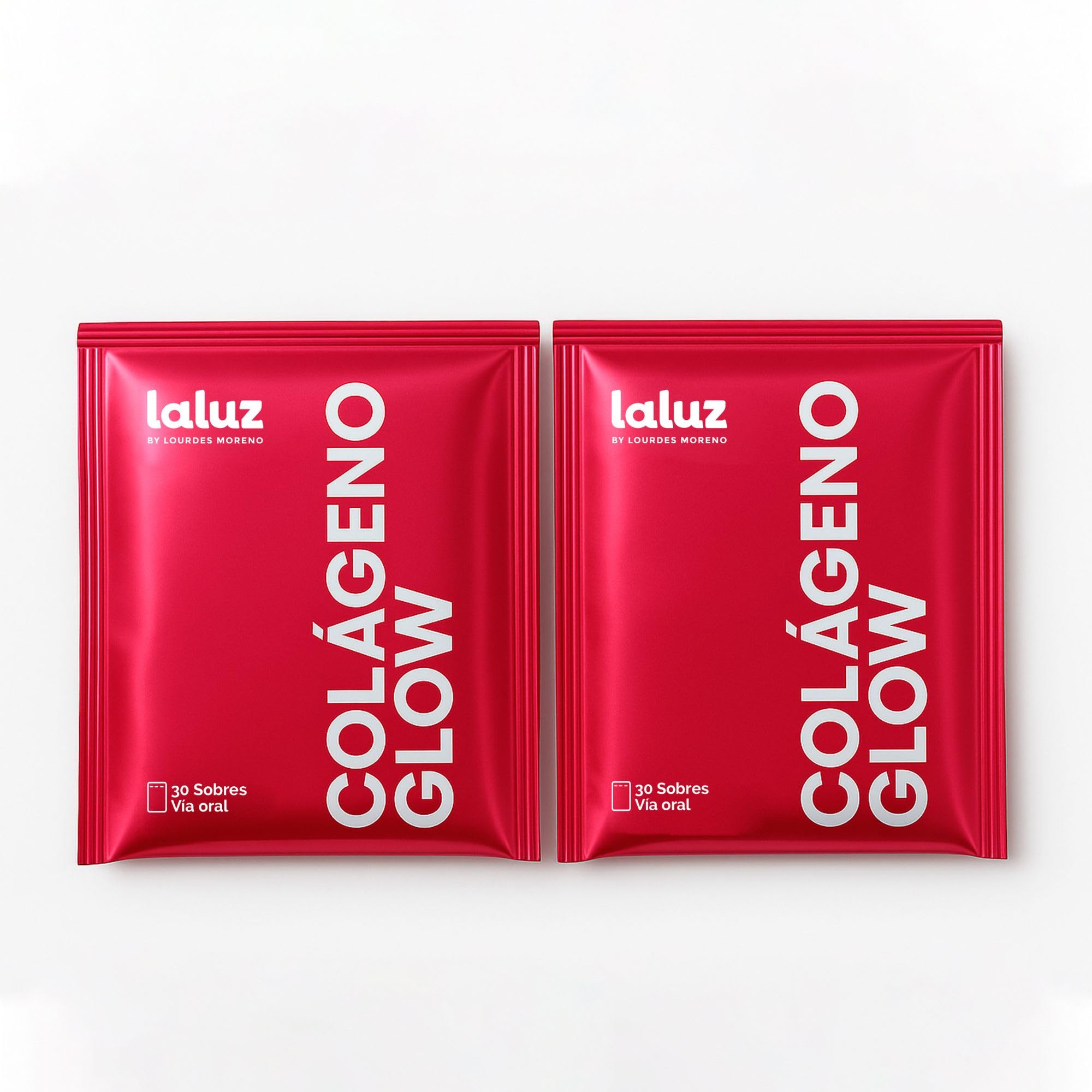 LALUZ by Lourdes Moreno | Colágeno en Polvo Marino Hidrolizado | Piel Radiante, Cabello y Uñas | con Ácido Hialurónico, Vitamina C y Açaí | Para Mujer | 30 Sobres