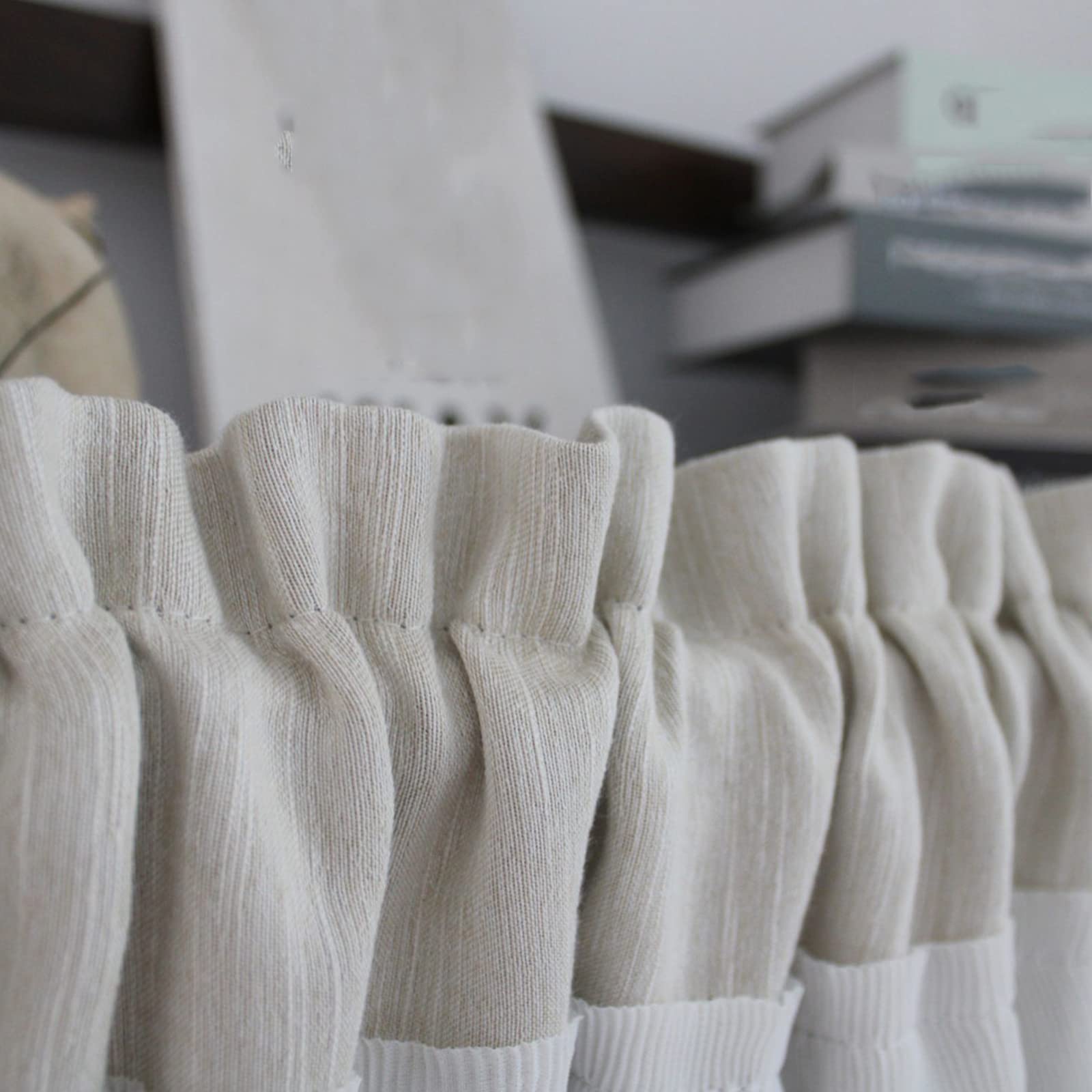 Tasca Per Asta DECOVSUN Mantovana Beige Per Windows 100 X 40 Cm Mantovana Oscurante Termoisolante