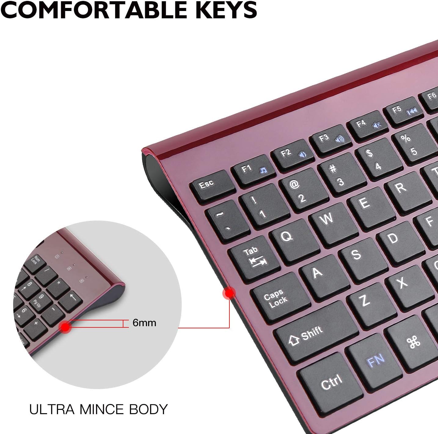 Buy Wireless Keyboard Mouse Combo, cimetech Compact Full Size Wireless