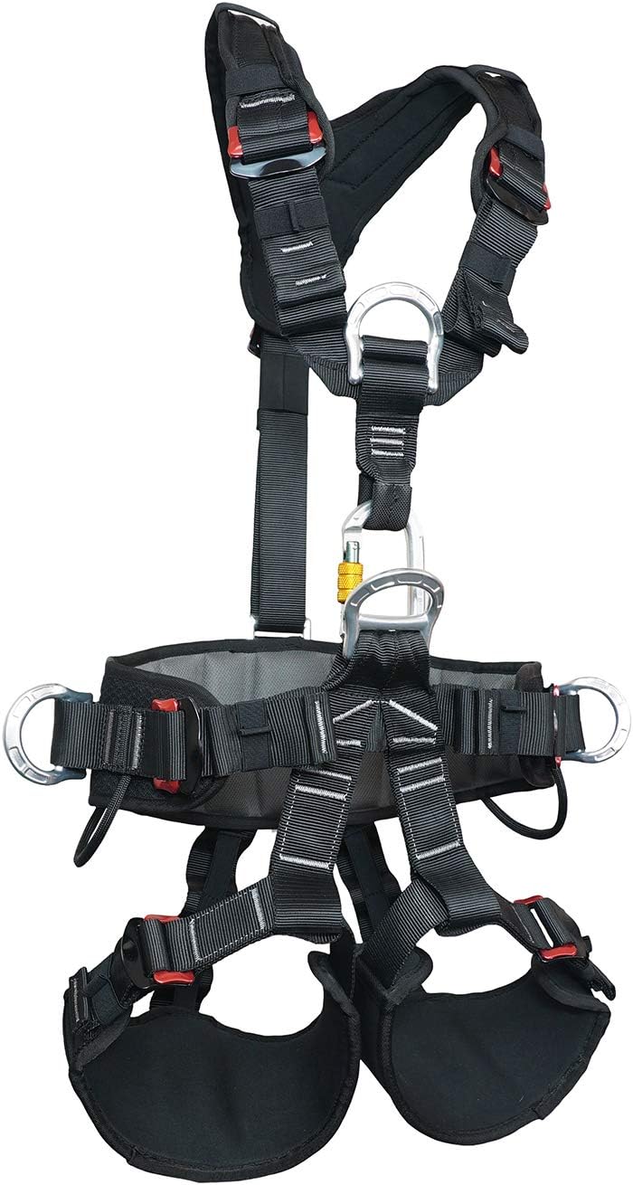 - Full Body Climbing Harness Can Be Inverted Thicken Widen Protect Waist Safety Harness Tree Work Rock Climbing Mountaineering Rescuing Work at Height