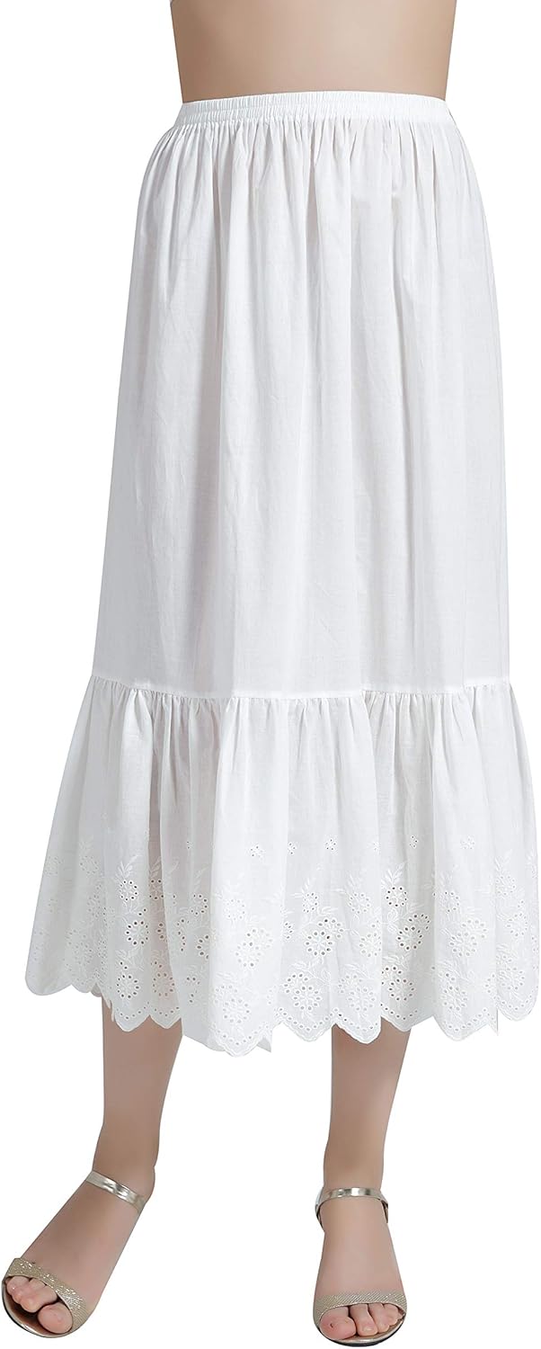 Beautelicate ペチコート レディース 透けない ロング 綿100 静電気防止 70丈 80丈 85丈