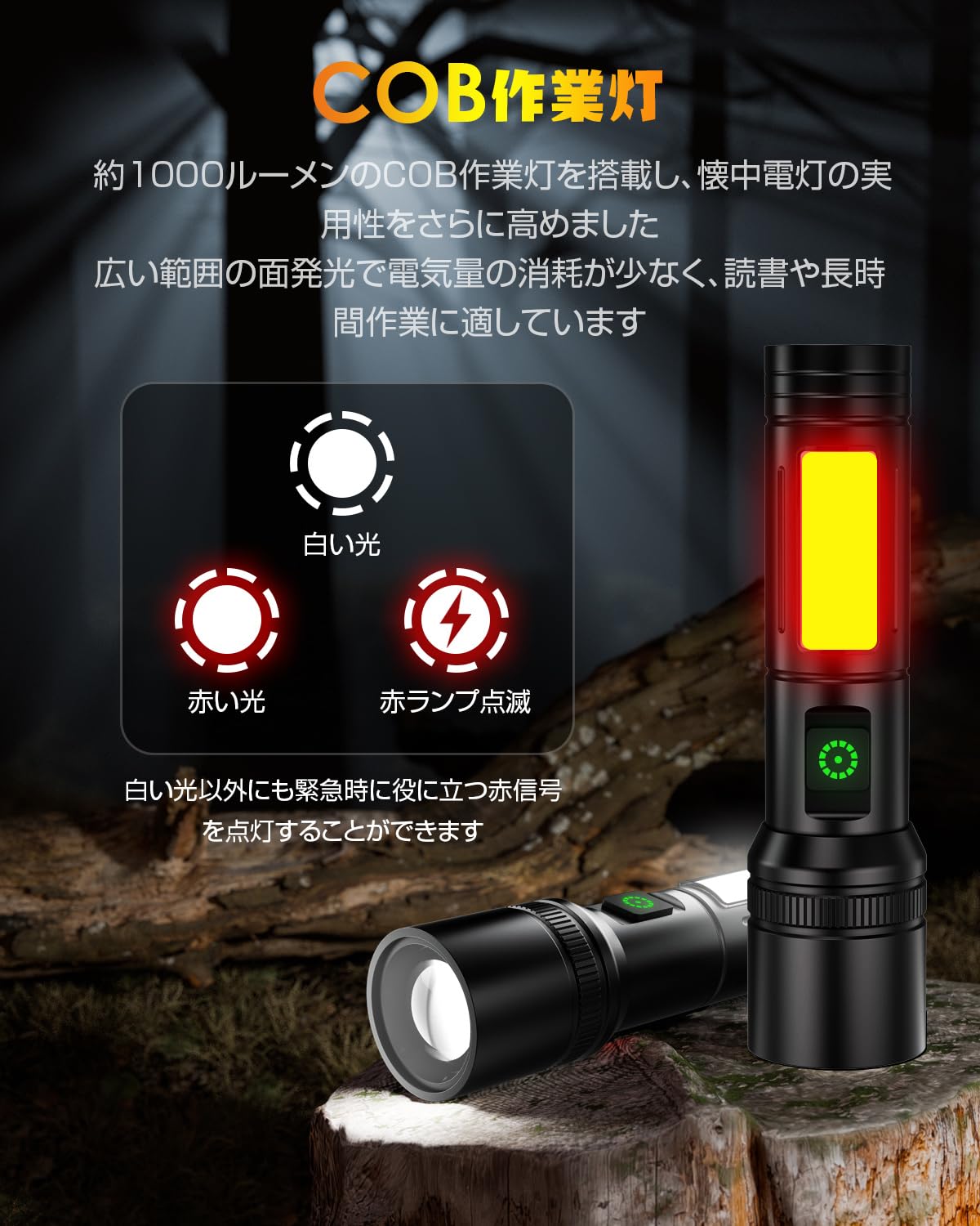 Amazon.co.jp: 懐中電灯 小型 強力【2026年新機種・超高輝度・6点灯