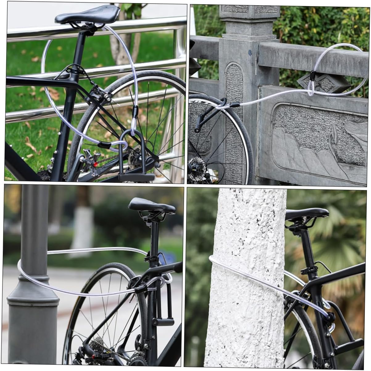 Bike Lock Safety Cable Double Design for Skateboards Tools More Resistant Cutting Resistant Security Wire