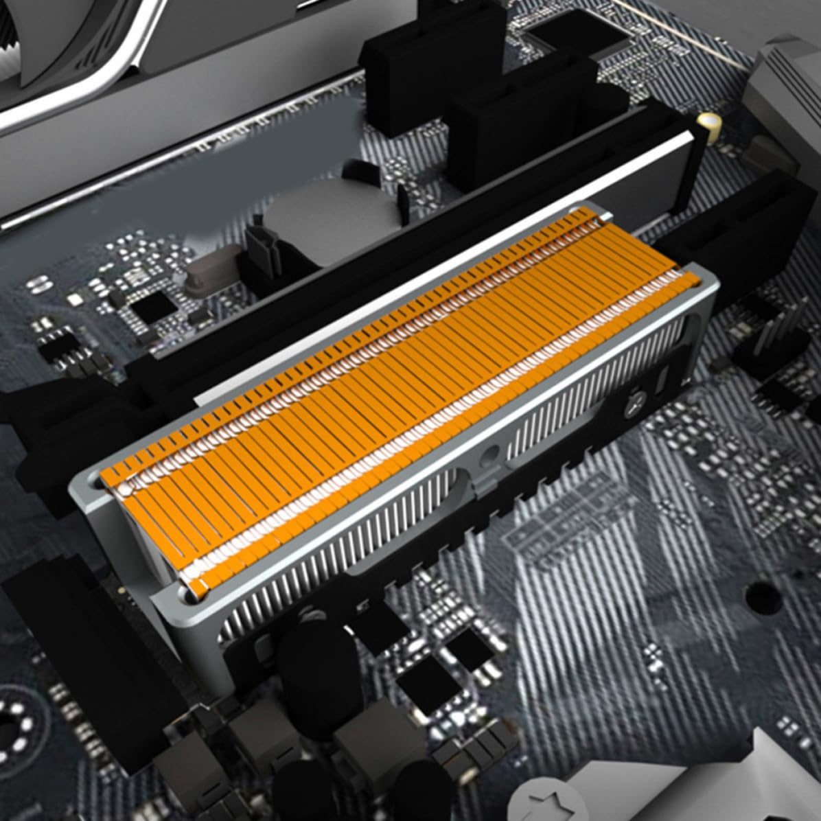 Albronze SSD Kühlkörper für M. 2 Solid State Drive, Gold